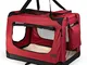 lionto Borsa Trasportino per Cani Scatola pieghevole per Animali Borsa per Cani, (M) 60x42...