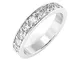 0,50 ct pavé set rotondo diamante Half Eternity anello realizzato in oro bianco, Diamante...