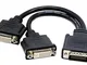 zdyCGTime dms-59 to DVI splitter cavo connettore per Dual monitor Setups o come un cavo ad...