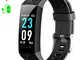 HETP Fitness Tracker, Orologio Controllo Pressione Sanguigna Cardiofrequenzimetro da Polso...