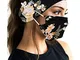 eBoutik - Fascia per capelli con stampa e maschera per il viso con bottone per il supporto...