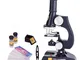 Sipobuy Microscopio per Bambini, Kit per microscopi per Bambini con ingrandimento 100x 200...