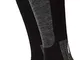 Head Kneehigh Ski Socks (2 Pack) Calze da Sci, metà Grigio/Nero, 39/42 (Pacco da 2) Unisex...