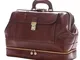 Borsa Medico Vera Pelle - 0017 Marrone - Luxury - Leather Bags Tuscany