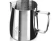 FlamGen Bricco per Latte in Acciaio Inox, Brocca in Schiuma di Latte Cappuccino 350ml (12...