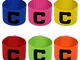 Fascia da Capitano, 6 PCS Colorato Elastico Fasce da Capitano per Senior Junior Calcio Spo...