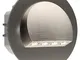 ledix LED della lampada da parete, Alluminio, grigio acciaio, 7.3 x 7.3 x 4.85 cm