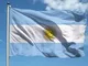 Bandiera ARGENTINA 90x150 cm in poliestere , con doppia piega perimetrale ed asola