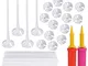 VINFUTUR 200pz Palloncini Sticks Bastoncini per Palloncini + 2pz Pompa Palloncini Accessor...