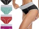 wirarpa Mutande Donna Culotte Vita Alta in Cotone Pacco da 4 Taglia L