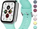 Amzpas Cinturino Compatibile per Apple Watch 38mm 40mm 42mm 44mm, Nuovo Cinturino in Silic...