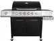 Charles Bentley 7 Burner Premium Gas BBQ Barbecue Side Burner - Nero e Grigio