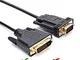 Adattatore DVI 24+1 a VGA Cavo 2m, ConnBull DVI-D Maschio a VGA 15 Pin Maschio Adattatore...