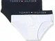 Tommy Hilfiger 2P Brief Intimo, Multicolore (White/Navy Blazer 103), 152 (Taglia Produttor...