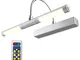 HONWELL LED Specchio Luce Senza fili a Batteria con Telecomando,Testa Girevole da 33 cm co...