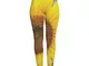 JJsister - Pantaloni da Yoga, Monocolore, Colore Giallo Bianco M