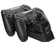 Caricabatterie PS4 Controller, ieGeek Caricatore Wireless PS4 Doppia Ricarica Rapida USB C...