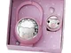 DOCOLASTRA Set personalizzato porta ciuccio e clip per ciuccio, in colore rosa, con ciondo...