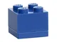 Lego Box 4, Mini Contenitore Lego a 4 Bottoncini, Scatola Snack, Blu, 4.6 x 4.6 x 4.3 cm