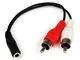 StarTech.com Cavo Adattatore Audio Stereo con presa mini Jack Femmina da 3,5mm a 2 RCA Mas...
