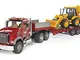 bruder 02813 - Autocarro MACK Granite con caricatore basso e terna JCB 4CX, trasportatore,...