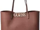 Guess Uptown Chic Barcelona Tote Borsa a Tracolla da Donna, Mocha, Taglia Unica