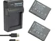 Newmowa® DMW-BCG10 Batteria (confezione da 2) e Portable Micro USB Caricatore kit per Pana...