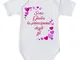 Fupies Body neonata personalizzato con nome e tanti cuori sono la principessa degli zii 3...