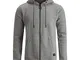 Björn Borg Hoodie BBCENTRE 1p Felpa, Grigio (H108by Grigio Chiaro Melange 90741), S Uomo