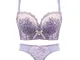 zysymx New Rolla No Reggiseno con Anello in Acciaio Ispessimento Pizzo Piccola Raccolta Pe...