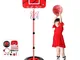 LYXCM Canestro da Basket Bambini, Basket Canestro A Piantana per Bambini Altezza Regolabil...