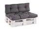 Gutekissen Cuscini per pallet Cuscini per pallet PPI (Cuscino di seduta 120x60, gesteppt A...