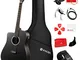 Vangoa Chitarra per mancini 4/4 Elettro Acustica Full Size 41 Pollici con 4 Band EQ, Kit p...