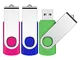 64GB 3 Pezzi Chiavetta USB 2.0 Girevole Pen Drive per archiviazione dati Unità Pennetta US...