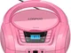 Portatili Boombox, LONPOO Lettore CD Bambini Stereo Audio con Bluetooth, Radio FM, USB, AU...