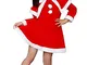 Inception Pro Infinite Costume Babbo Natale - Bambina - Folletto - Carnevale - Halloween -...