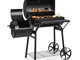 KLARSTEIN Beef Brisket Smoker Grill - Griglia a Carbone, Affumicatore, Griglia in Acciaio...