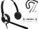 TruVoice HD-550 Duo Cuffie con Microfono e Cavo con eliminazione del Rumore per Tutti i te...