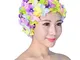 Cappello da bagno con petalo, alla moda, con petali floreali, 3D, elegante cappello da nuo...
