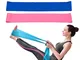 3 Pezzi Banda Elastici Fitness di Resistenza, 1.5M Fasce Elastiche con 3 Livelli di Resist...