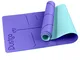 Dustgo Tappetino Yoga da 183cmx63cmx6mm Tappetino Palestra Fitness 100% Ecologico TPE Doub...