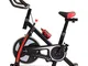 YLAN Bicicletta Spinning Cyclette Indoor Bici da Spinning con volano da 6kg Resistenza Mag...