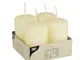 Papstar 15361-4 Candele Ø 50 x 80 mm, Colore: Avorio