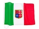 GATE14® Bandiera Italiana Marina Mercantile in Poliestere con Cordino
