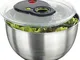 Emsa Turboline Centrifuga Insalata 4.5 l, Acciaio Inossidabile, Acciaio Inox/Nero, , 1 Uni...