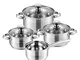 Velaze, Arthus, 7 Pezzi, Set di Pentole Induzione da Cucina, Batteria Pentola Chef Casseru...