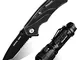 morpilot Coltello da Caccia Torcia LED Potente Acciaio Inossidabile 3CR13 Coltello, Torcia...