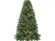 SALCAR Albero di Natale Artificiale con LED Luci Incorporate 180 cm, 798 Punte di Rami Alb...