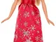 Mattel - Bambola Holiday Barbie con Vestito Fiocchi di Neve