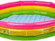 Intex 57422 - Piscina 3 Anelli, 147 x 33 cm, Verde/Giallo/Fucsia